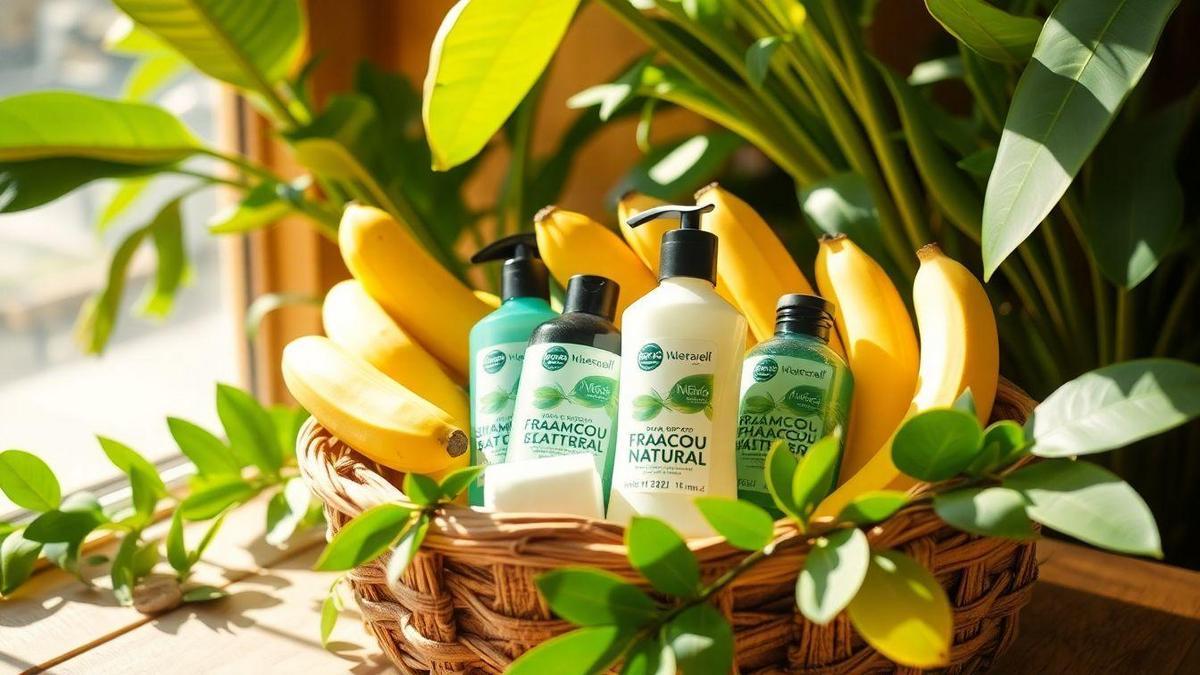 Banana em shampoos naturais e tratamentos capilares