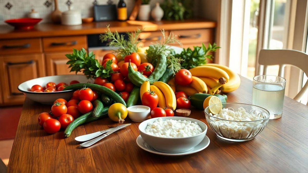 Frutas e verduras como parte da rotina diária