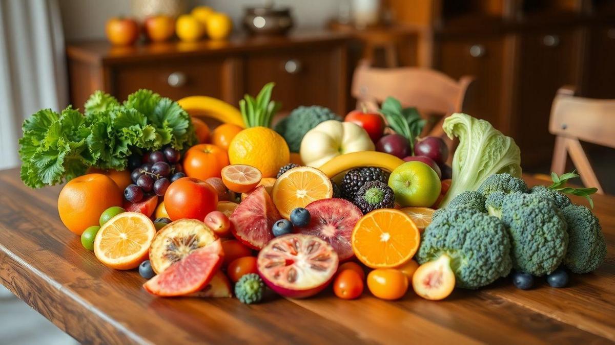 Frutas e verduras na dieta saudável