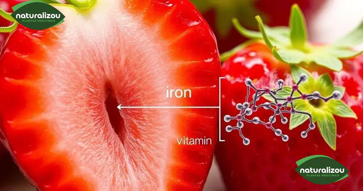 Como o morango ajuda na absorção de ferro?
