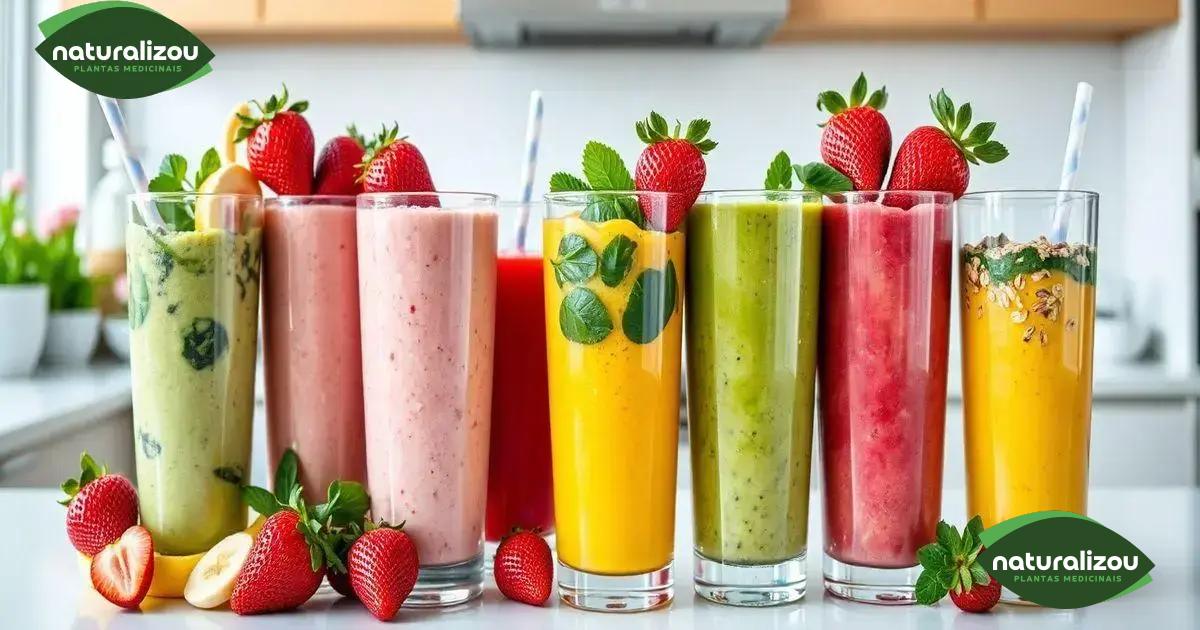 Receitas de smoothies energéticos com morango