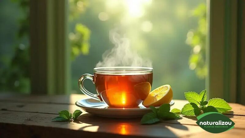 Chá de hortelã-pimenta para digestão e alívio de gases Chá de hortelã-pimenta para digestão e alívio de gases
