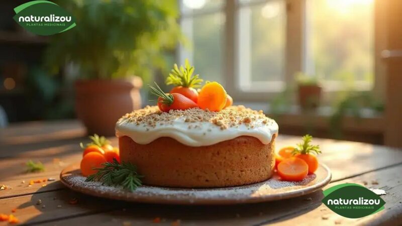 "Receita de Bolo de Cenoura com Farinha Integral para a Família"