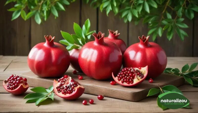 Romãs Vermelhas Intensas: Um Tesouro de Saúde e Sabor