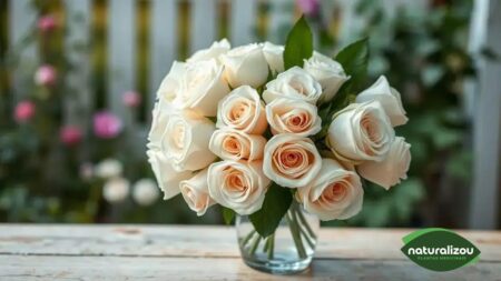 Rosas brancas elegantes: A beleza que transforma ambientes