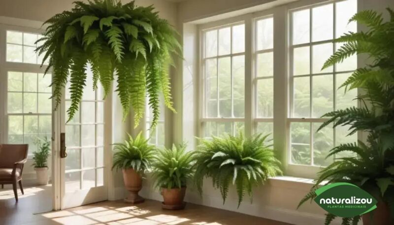 Samambaias pendentes verdes: Elegância Natural em Sua Casa