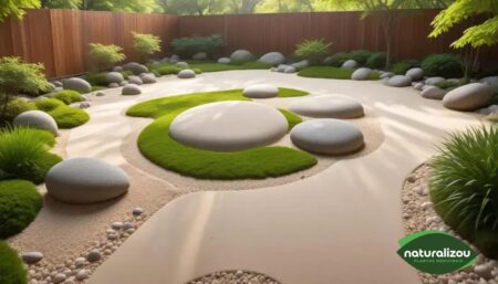Jardim Zen Moderno: Oásis de Tranquilidade em Casa