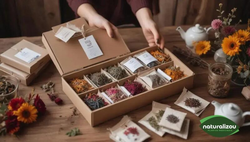 Ideias criativas de presentes com chás artesanais