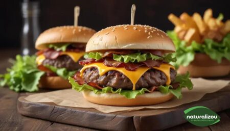 Receita de Hambúrguer Artesanal com Bacon Crocante” Receita de Hambúrguer Artesanal com Bacon Crocante”