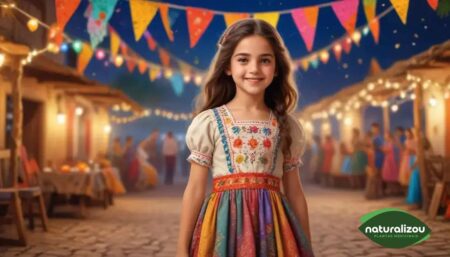 Vestido de quadrilha infantil simples e bonito para arrasar nas festas