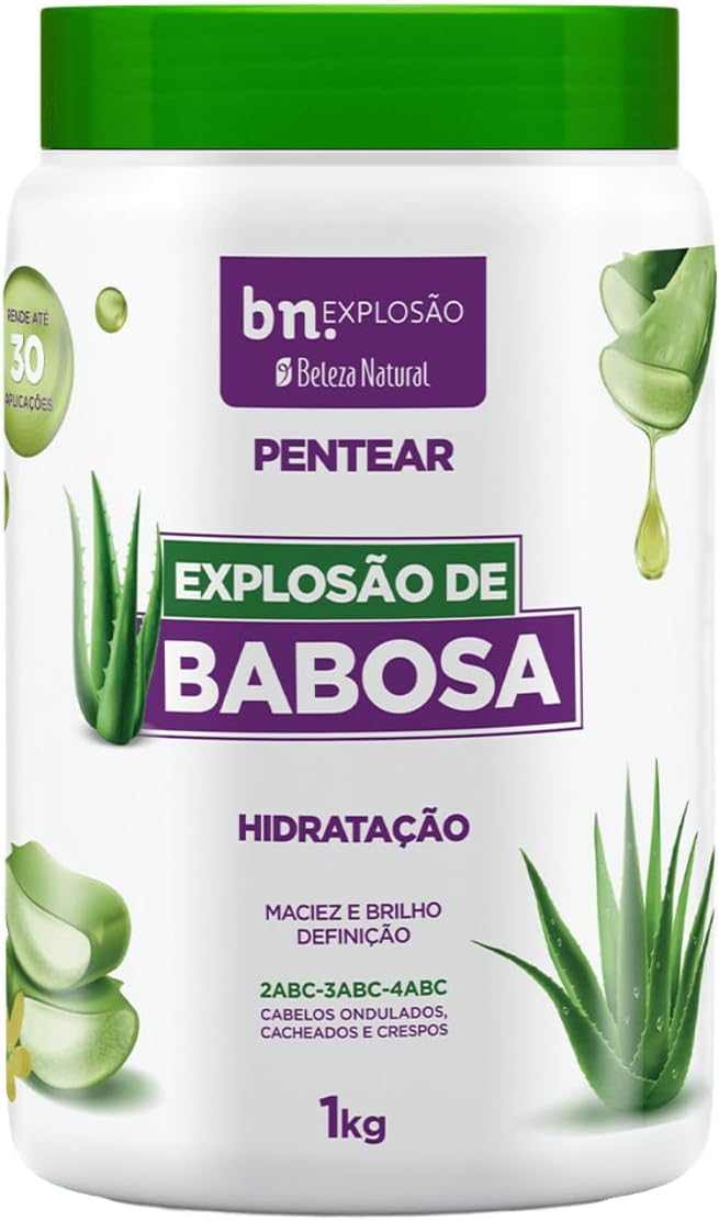 Creme Para Pentear Beleza Natural Explosão De Babosa 1kg Creme Para Pentear Beleza Natural Explosão De Babosa 1kg