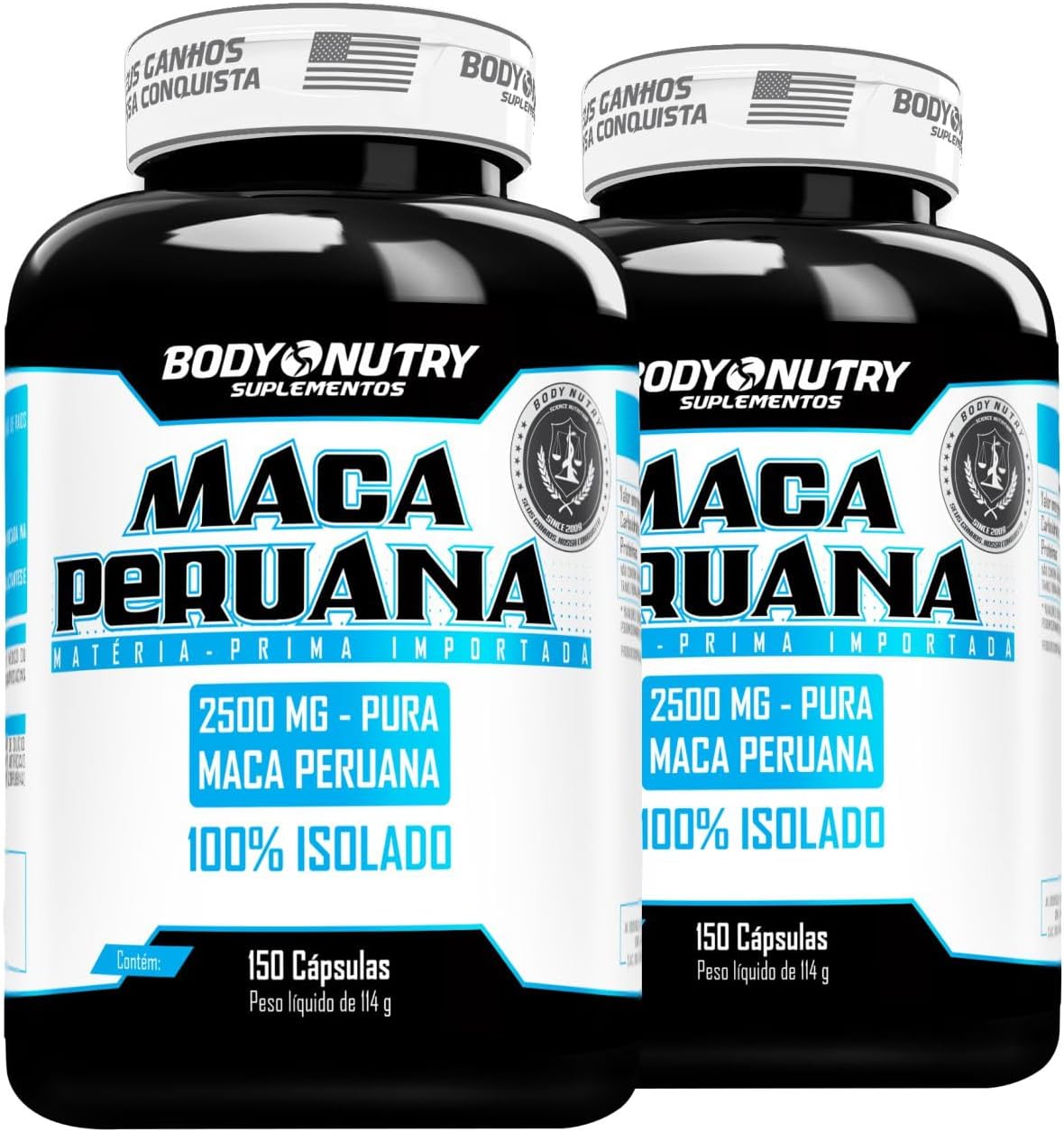 Kit 2x Maca Peruana Premium 2500mg 100% Pura Pote 150 Cápsulas Matéria Prima Importada Para Homens e Mulheres | Energia Resistência
