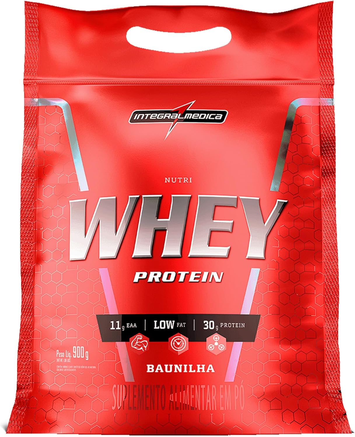 Integralmédica - Nutri Whey Protein Baunilha - Suplemento Alimentar - Fonte de Proteínas e Carboidratos - Pouch 900g