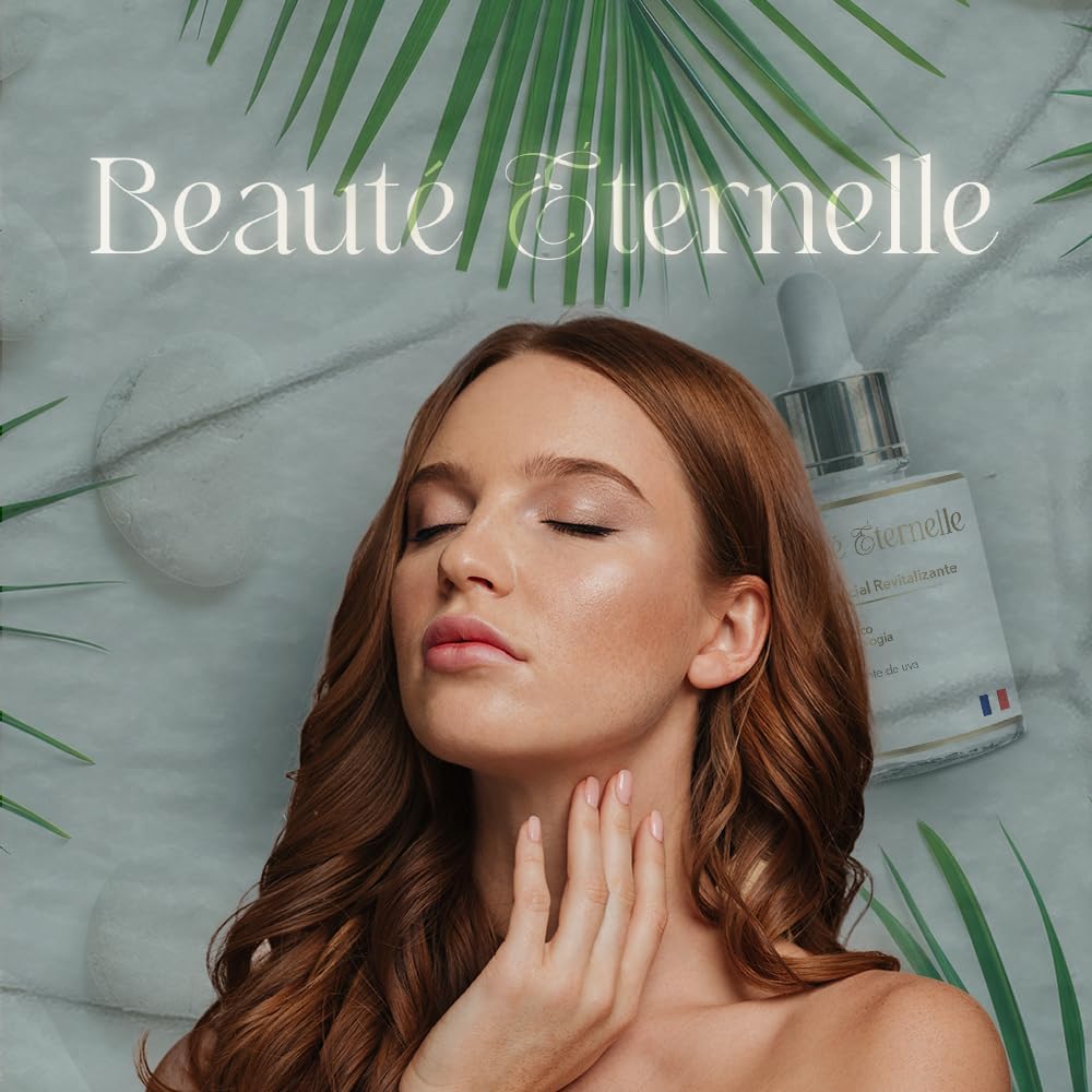 Imagem frontal de um produto de beleza com fundo claro imitando mármore, decorado com folhas verdes de palmeira e elementos circulares suaves. Imagem frontal de um produto de beleza com fundo claro imitando mármore, decorado com folhas verdes de palmeira e elementos circulares suaves.