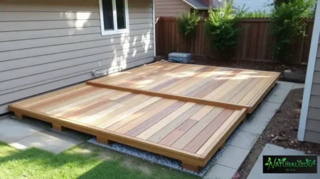 como construir um deck de madeira modular sobre o piso existente com segurança