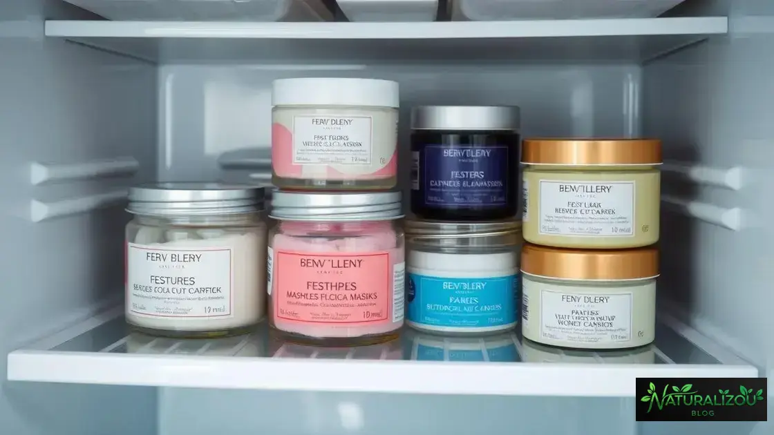 Dicas para armazenar máscaras faciais na geladeira