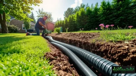 Instalação de sistema de drenagem francês em quintal gramado: saiba como evitar alagamentos