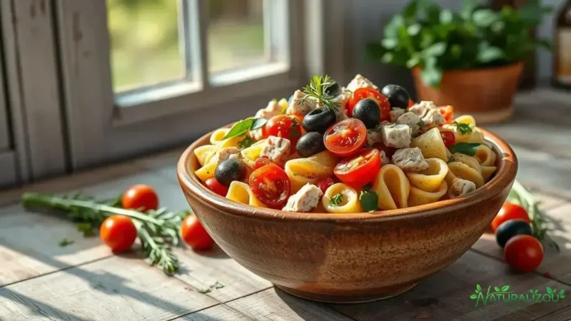 salada de macarrão com atum: receita rápida para dias corridos