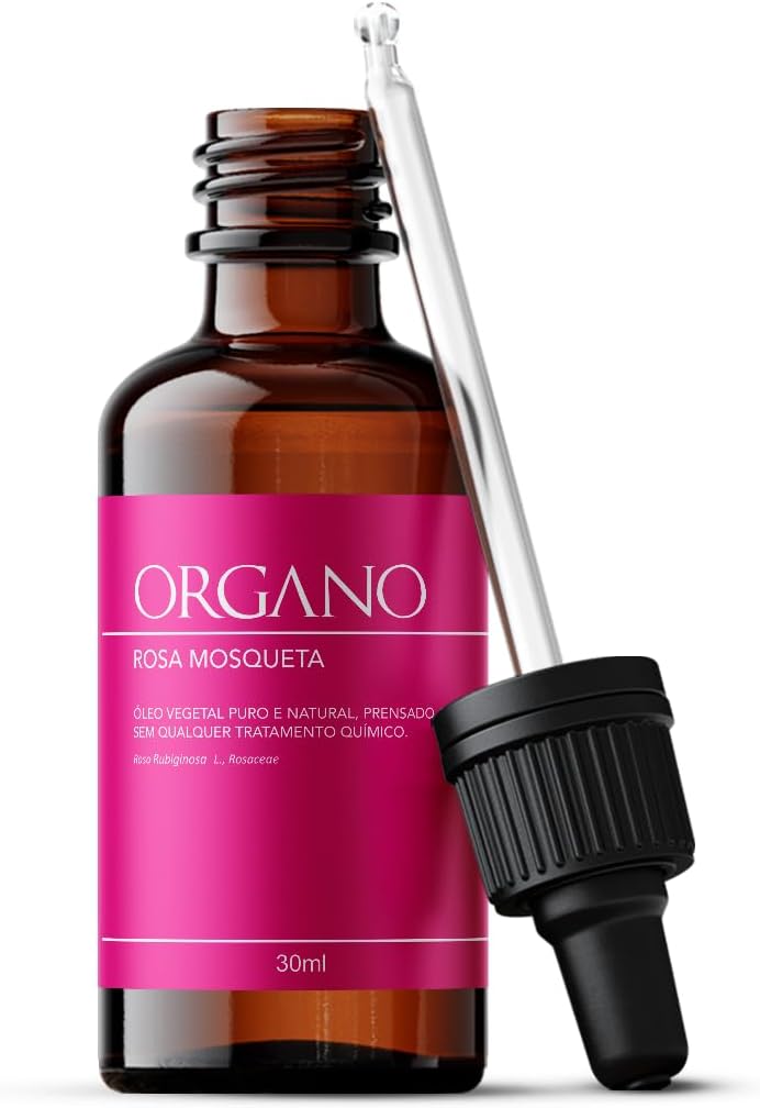 Rosa Mosqueta Rubiginosa ORGANO - Óleo Vegetal 100% Puro E Natural - Clareador E Antimanchas - 30ml Rosa Mosqueta Rubiginosa ORGANO - Óleo Vegetal 100% Puro E Natural - Clareador E Antimanchas - 30ml