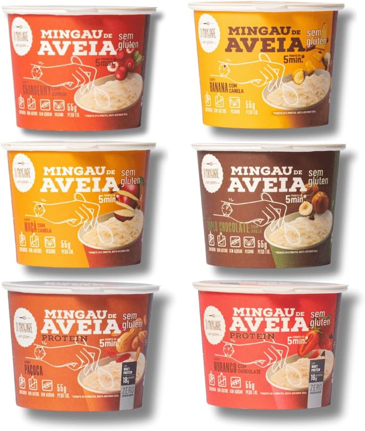 Pack Degustação 6 Unidades Mingau de Aveia (pronto em 05 minutos) Pack Degustação 6 Unidades Mingau de Aveia (pronto em 05 minutos)
