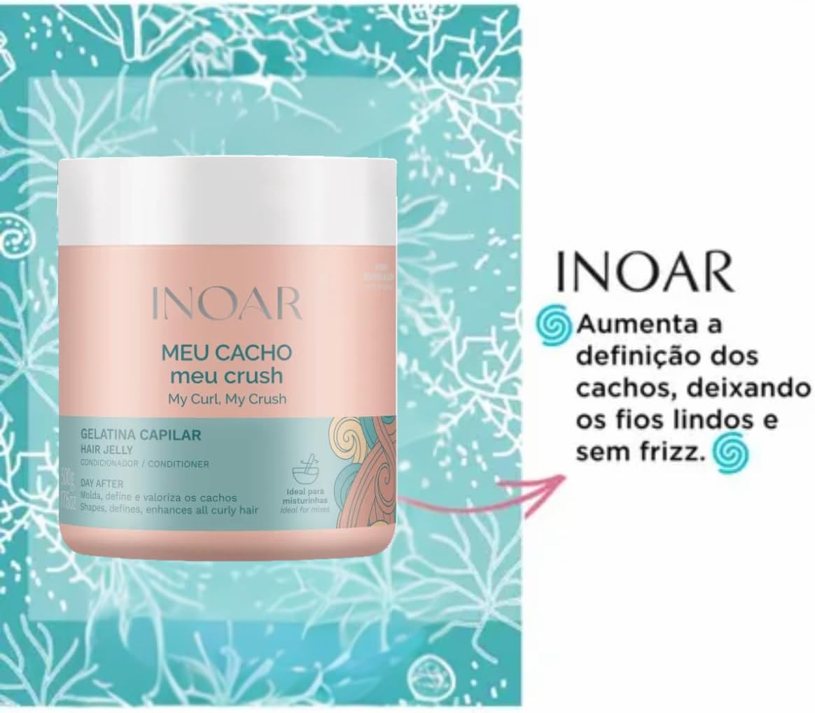 Produto visto de frente em fundo azul com ilustrações brancas de folhas e padrões orgânicos. Produto visto de frente em fundo azul com ilustrações brancas de folhas e padrões orgânicos.