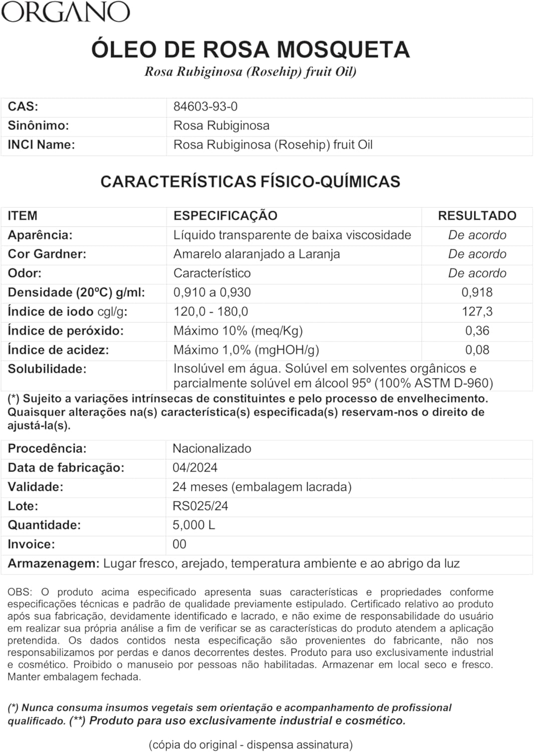Imagem frontal de produto com fundo branco, típico de documentos técnicos ou laudos laboratoriais. Imagem frontal de produto com fundo branco, típico de documentos técnicos ou laudos laboratoriais.