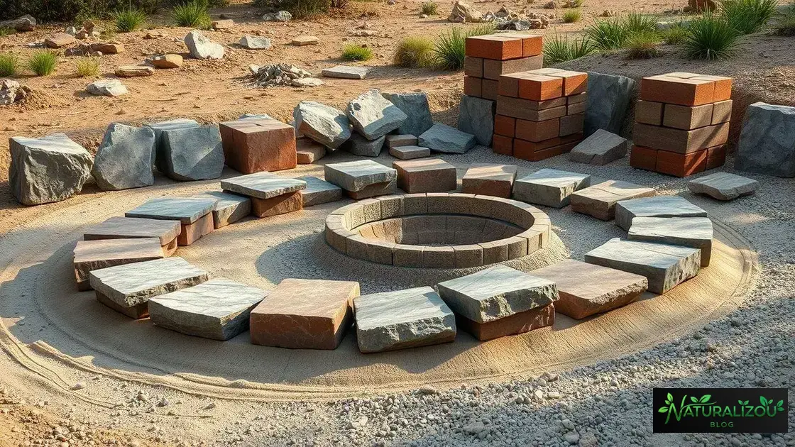 Materiais recomendados para a base da fogueira Materiais recomendados para a base da fogueira