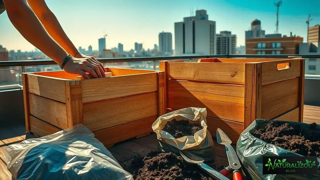 Selecionando e preparando os caixotes para plantar