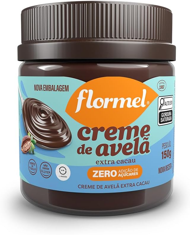 Creme Avela Extra Cacau FLORMEL Zero Açúcar - 150 Gramas Creme Avela Extra Cacau FLORMEL Zero Açúcar - 150 Gramas