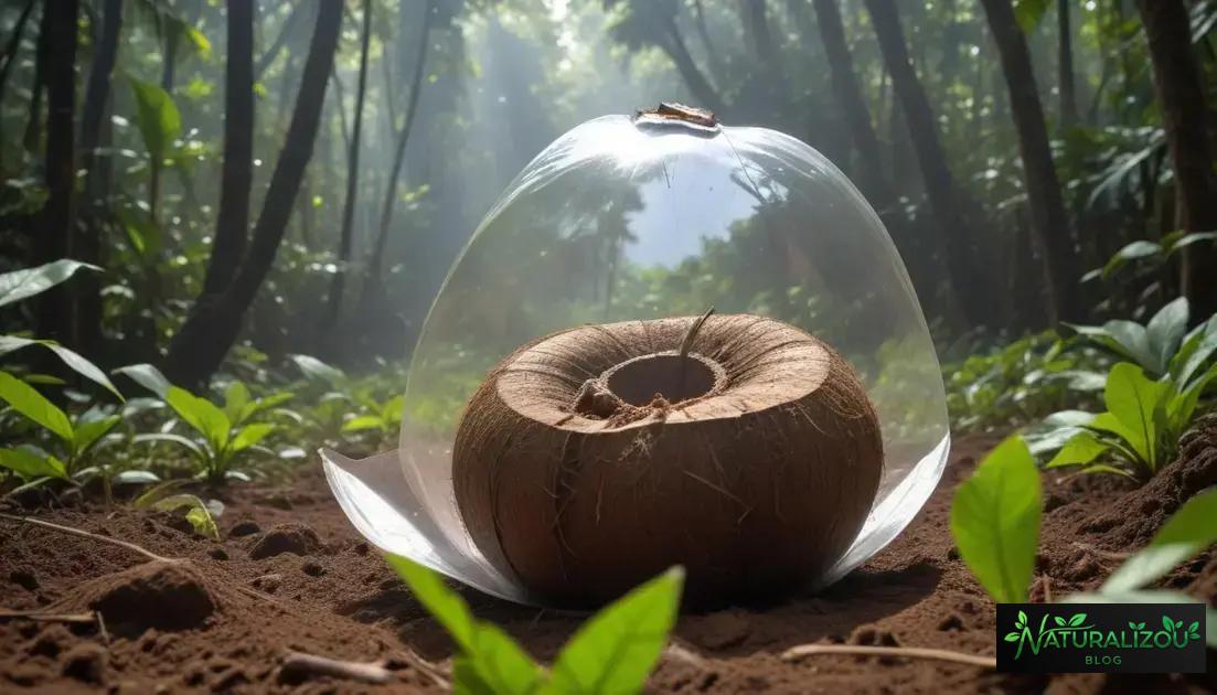 Etapas para isolamento e germinação do coco