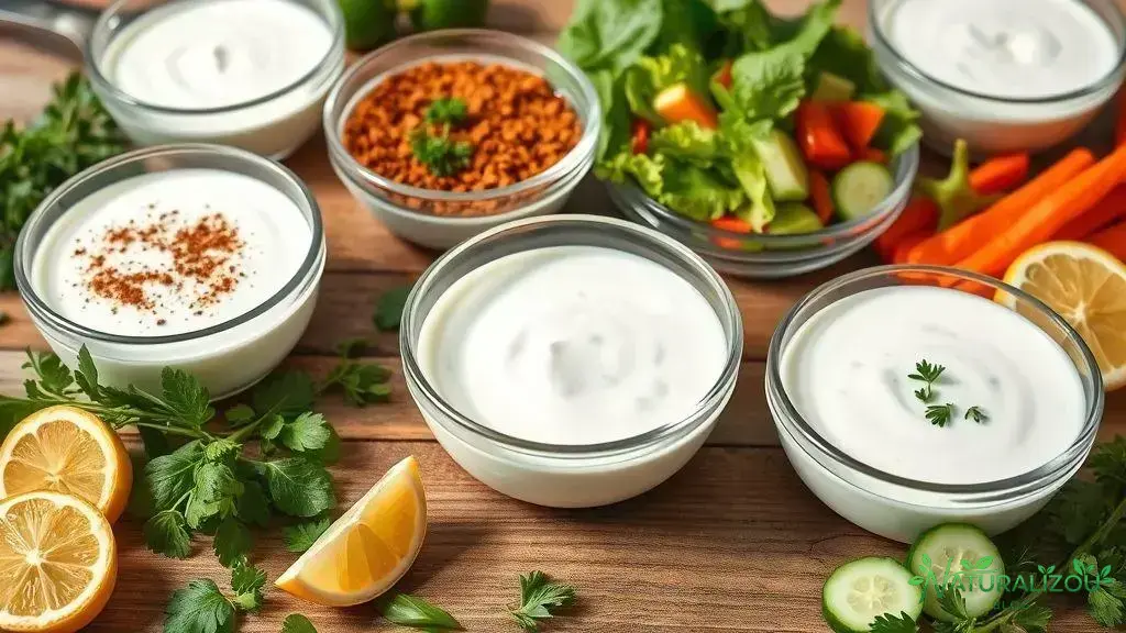 variações do molho de iogurte para diferentes saladas variações do molho de iogurte para diferentes saladas