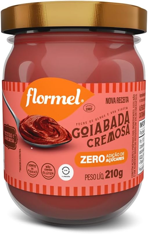Goiabada Cremosa FLORMEL Zero Açúcar - 210 Gramas