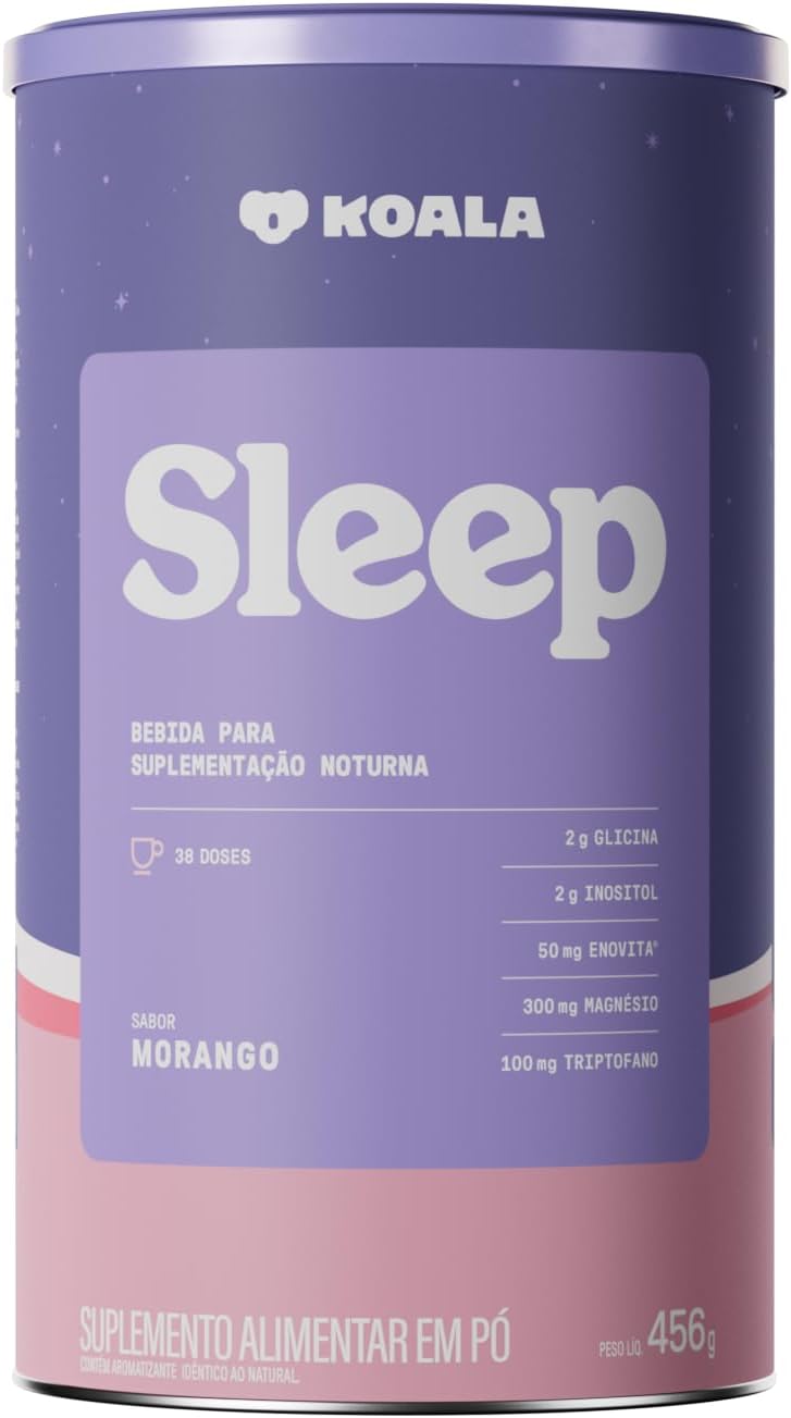 Koala Morango - Economic Size (456g) - Caffeine Army – Suplemento em Pó Noturno com Magnésio, Inositol, Triptofano, Zinco e Vitaminas | Conforto Noturno, Equilíbrio, Suporte Muscular e ao Metabolismo Energético