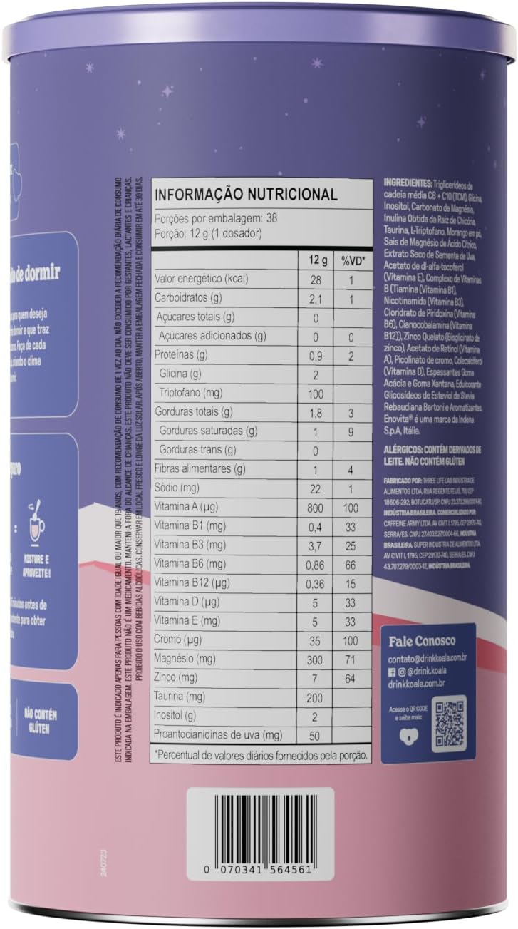Imagem lateral do produto com fundo em gradiente entre roxo e rosa.