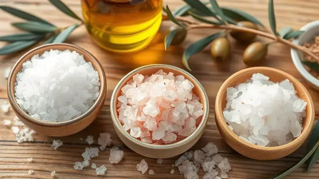 Benefícios adicionais do azeite e tipos de sal para esfoliação