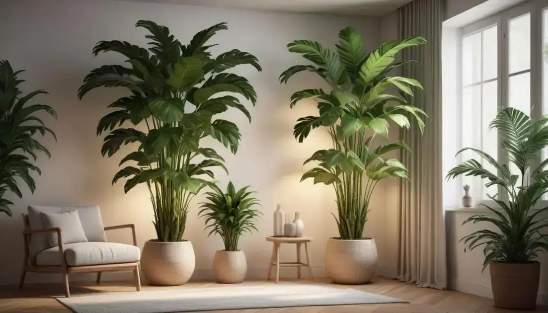 Cuidados essenciais com plantas altas internas