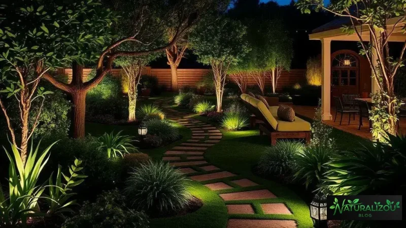 paisagismo com iluminação de led: transforme seu espaço à noite