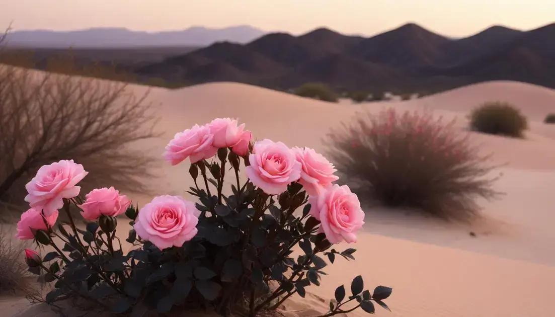 Rosa do deserto preta e rosa negra: elegância sombria
