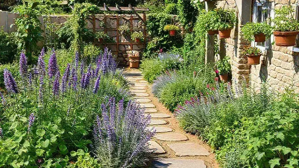 combinações criativas para um jardim aromático funcional