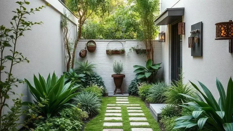 Como criar a ilusão de espaço em jardins pequenos e estreitos e transformar seu verde