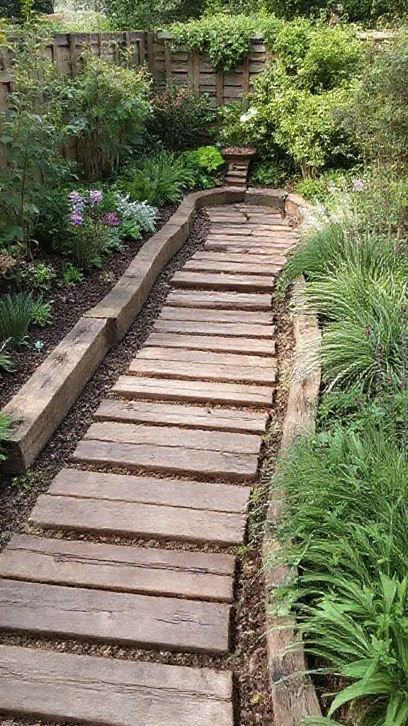 Transforme seu jardim com dormentes de madeira!