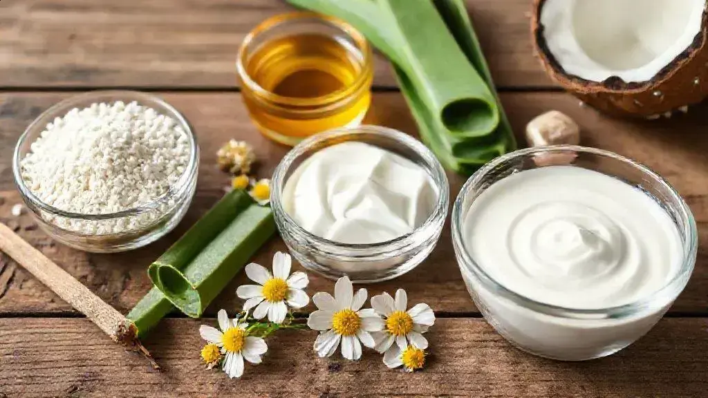 Ingredientes naturais eficazes para máscaras faciais calmantes Ingredientes naturais eficazes para máscaras faciais calmantes