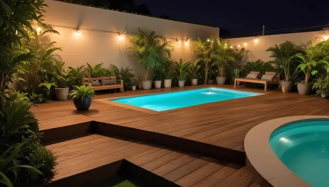 Inspirações de jardins decorados com deck