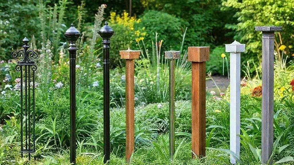 Materiais mais usados e suas vantagens para postes de jardim