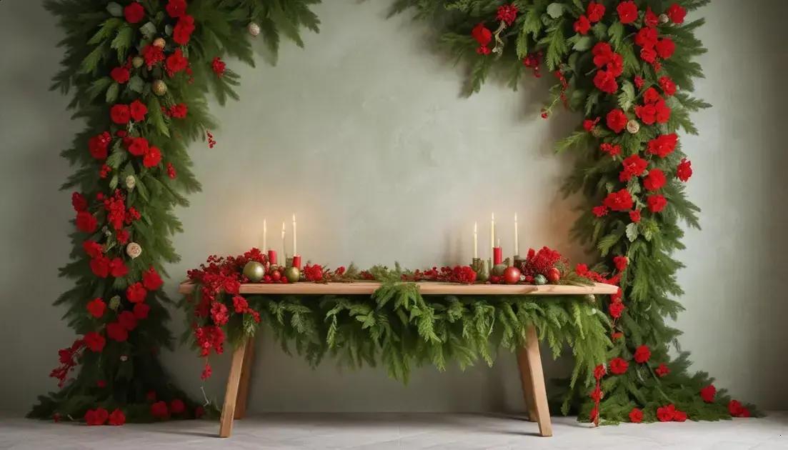 Uso de folhagens e flores para a decoração natalina