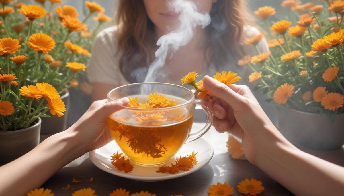 Como preparar o chá de calendula corretamente Como preparar o chá de calendula corretamente