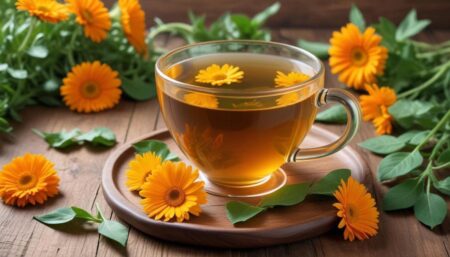 Chá de calendula: benefícios surpreendentes para sua saúde e bem-estar