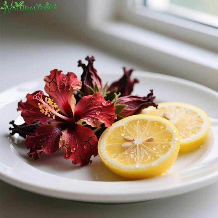 Chá de hibisco com limão